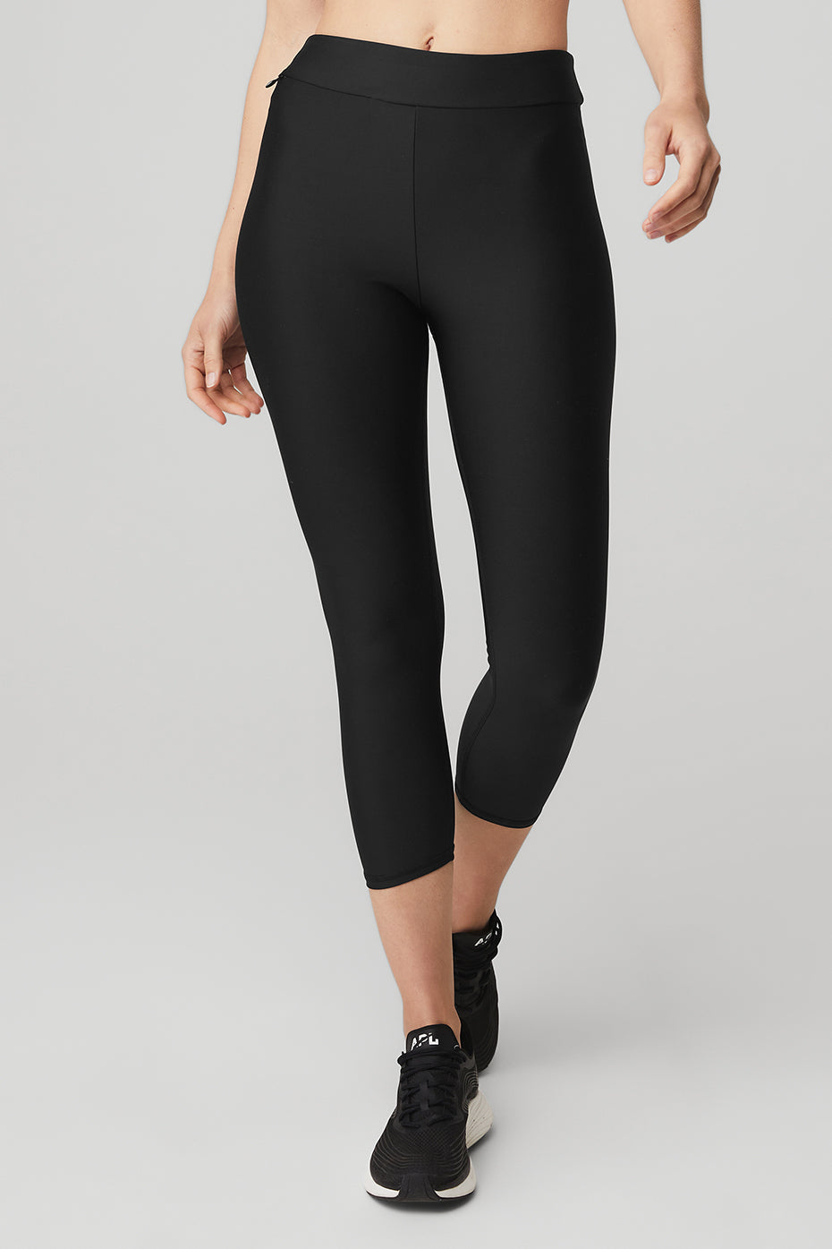 Airlift High-Waist Conceal-Zip Capri - Black