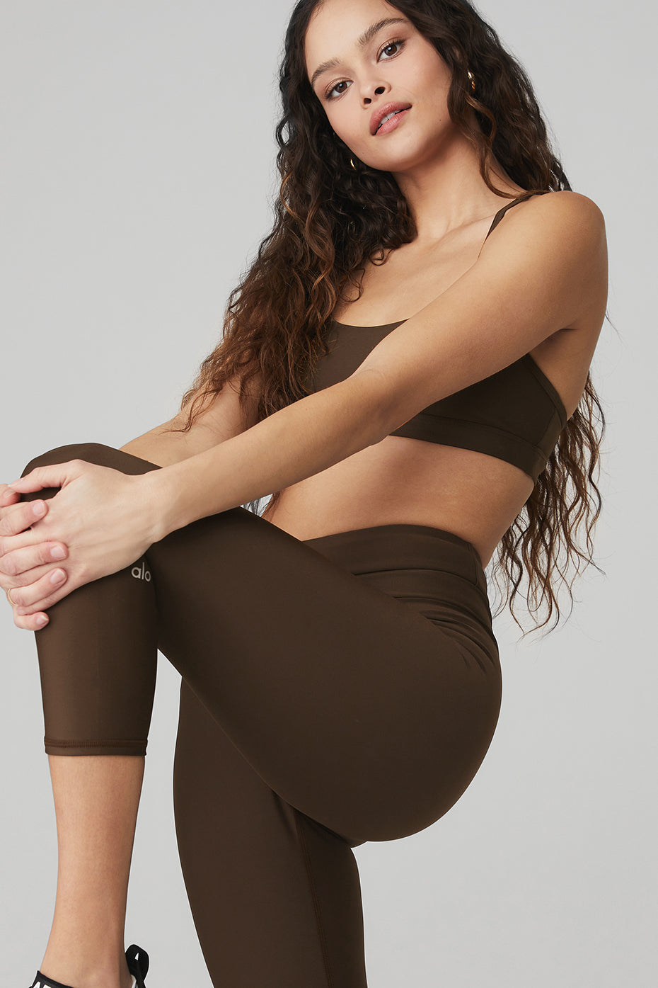 Airlift High-Waist Conceal-Zip Capri - Espresso