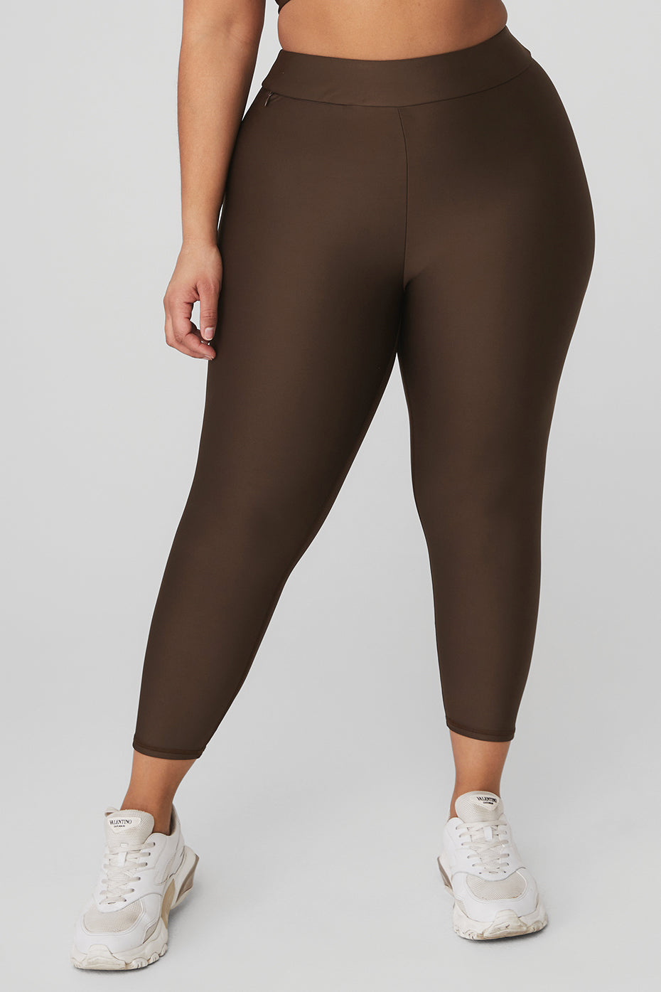 Airlift High-Waist Conceal-Zip Capri - Espresso