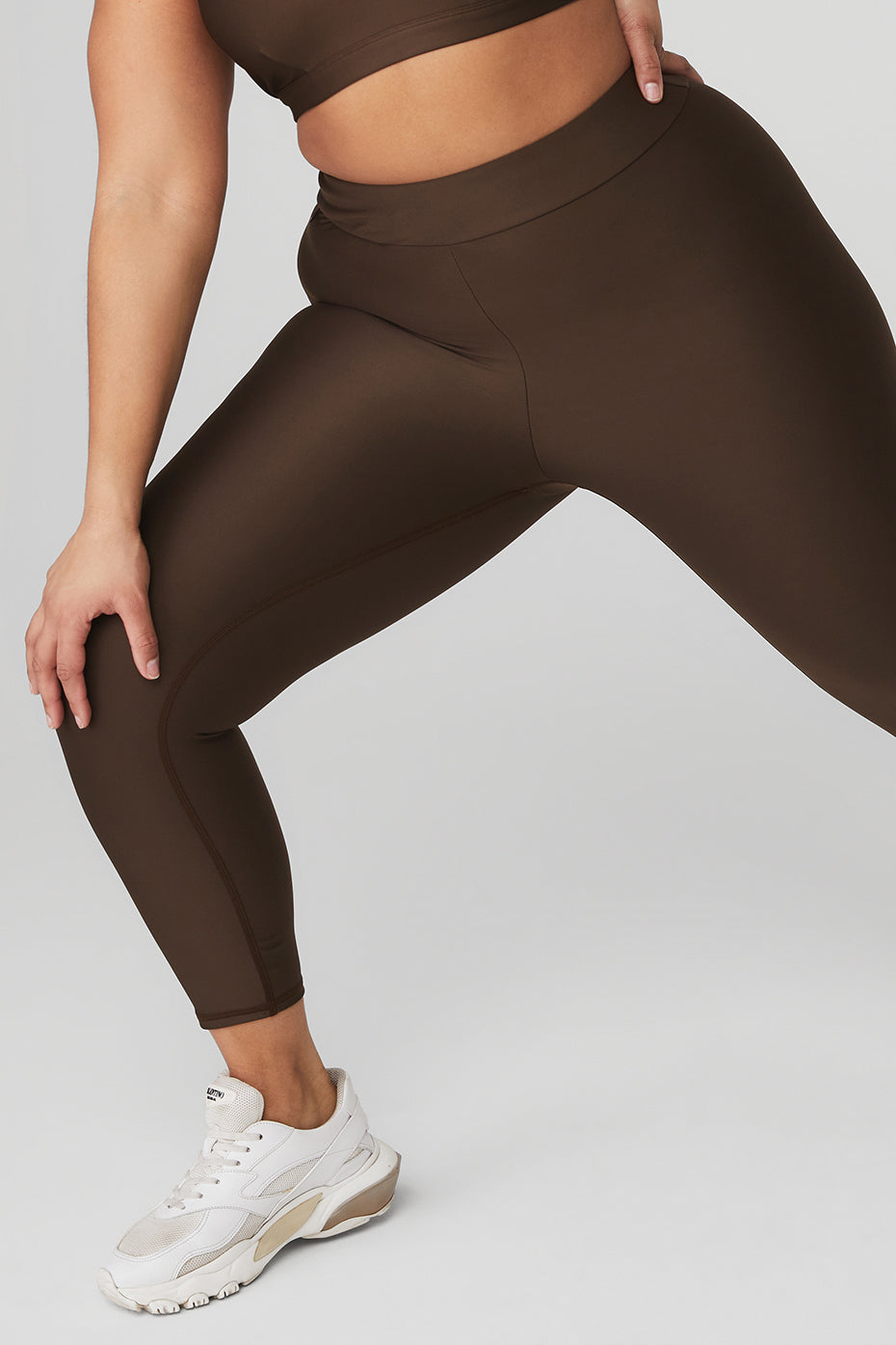 Airlift High-Waist Conceal-Zip Capri - Espresso