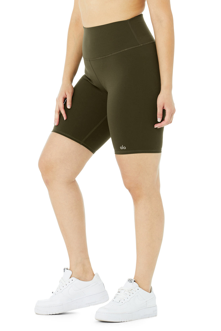 7" High-Waist Biker Short - Dark Olive