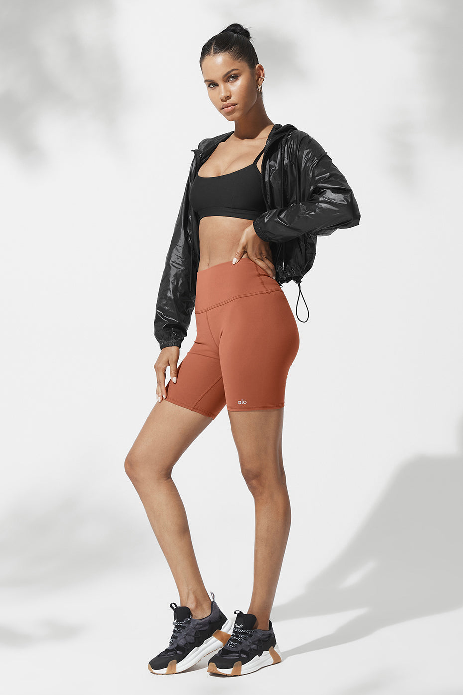 7" High-Waist Biker Short - Rust