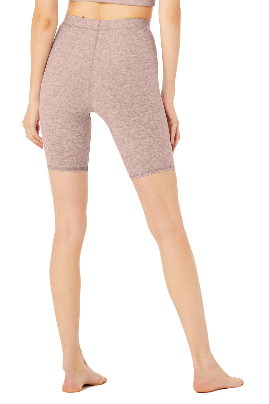 7" High-Waist Alosoft Flow Biker Short - Smoky Quartz Heather