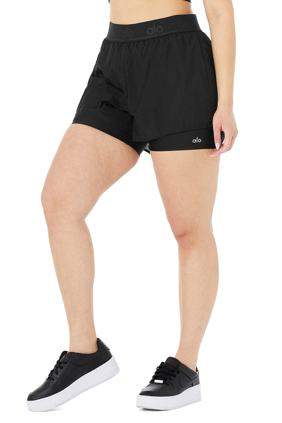 High-Waist Catch The Light Short - Black