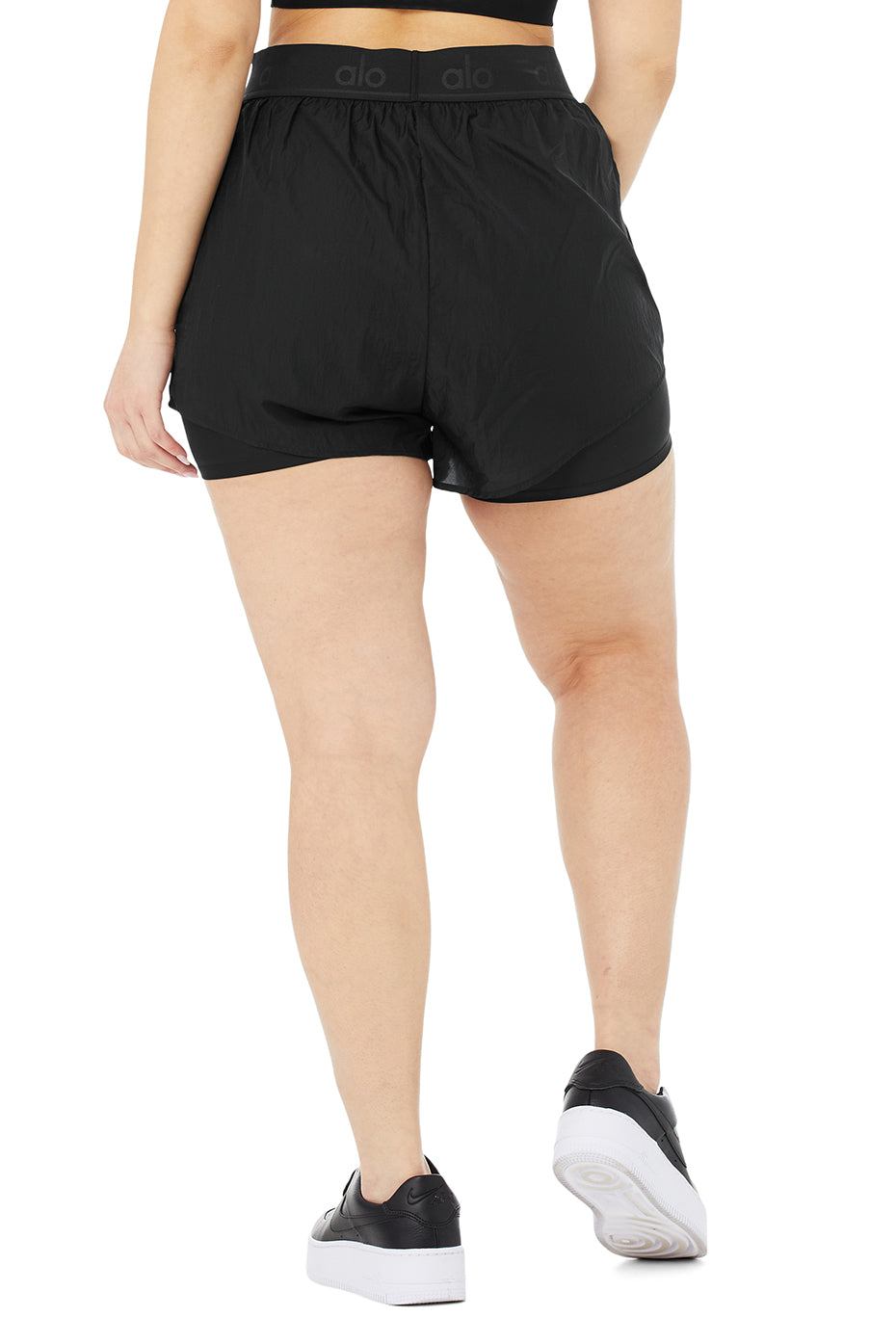 High-Waist Catch The Light Short - Black