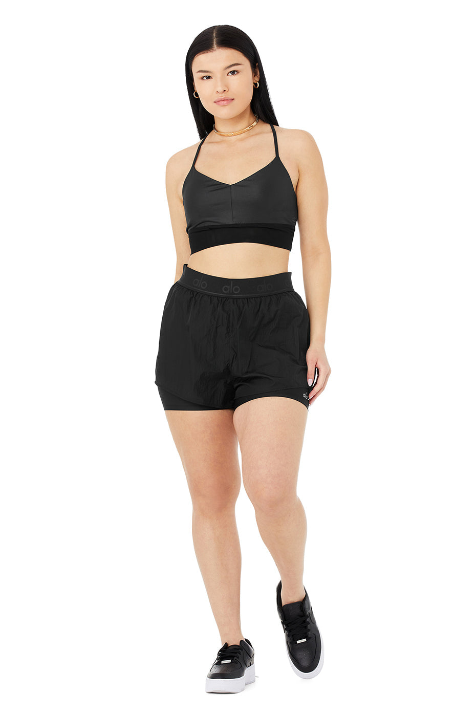 High-Waist Catch The Light Short - Black