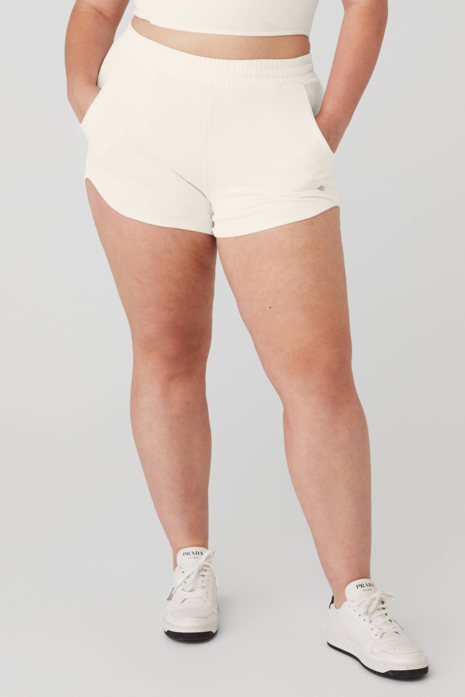Terry High-Waist Beachside Short - Ivory