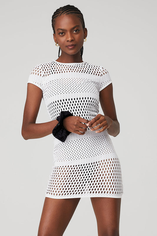 Mesh Haute Summer Dress - White