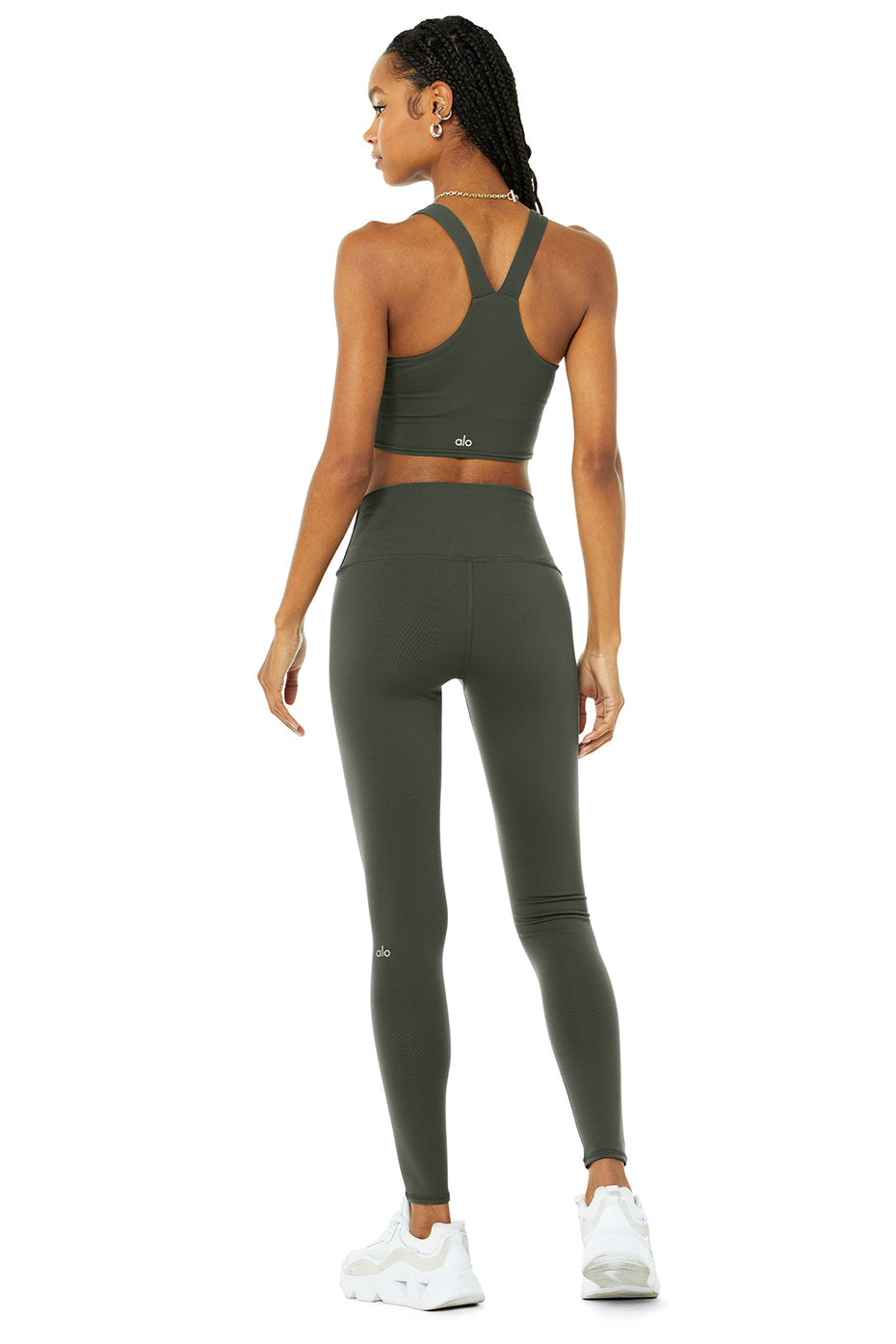 Real Bra Tank & High-Waist Airbrush Legging Set - Dark Cactus