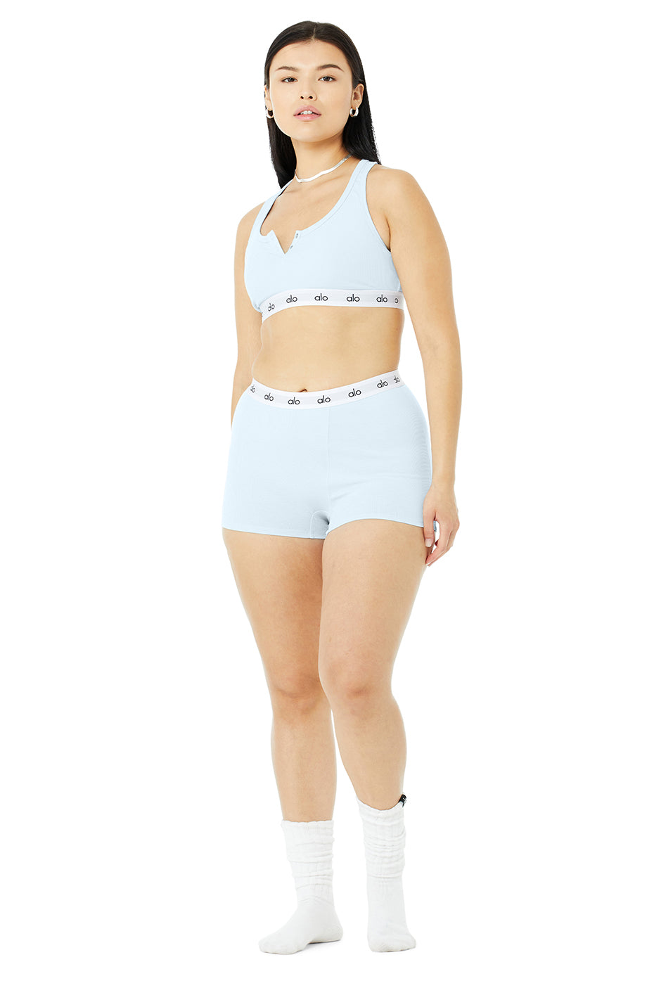 Icon Ribbed Henley Bra & Icon Ribbed Boyshort Set
