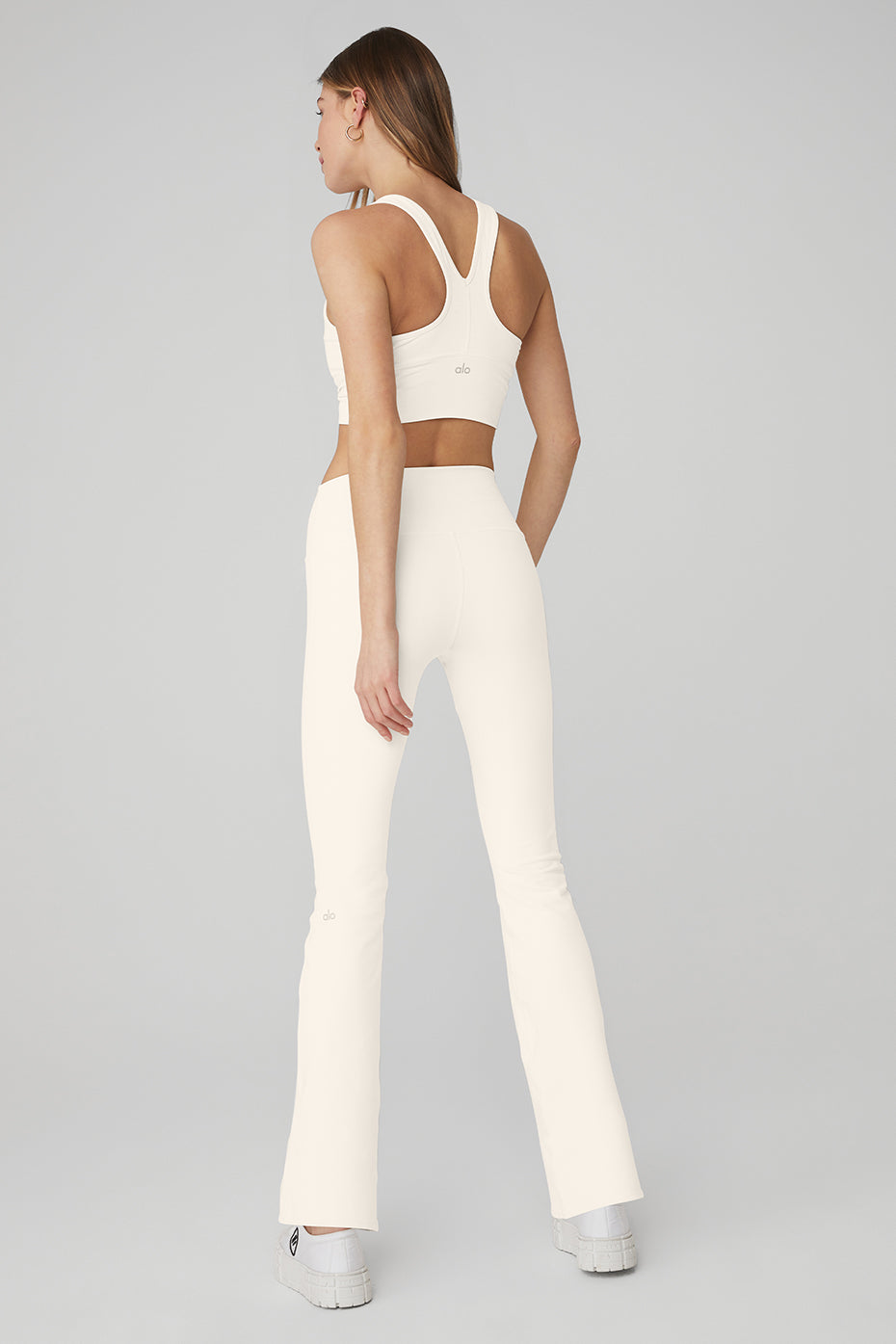 Wild Thing Bra & Airbrush High-Waist 7/8 Bootcut Legging Set - Ivory