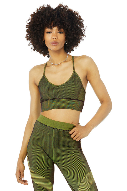 Seamless Illusion Bralette - Anthracite/Highlighter