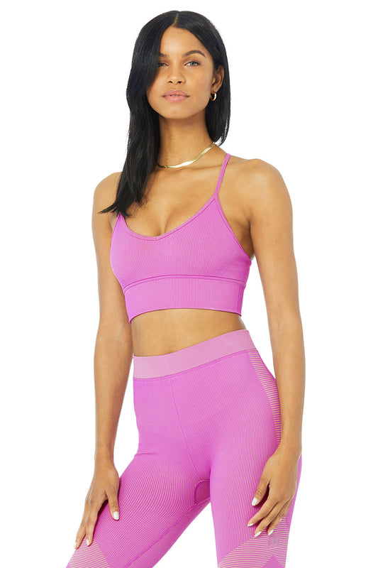 Seamless Illusion Bralette - Electric Violet/Acid Lime