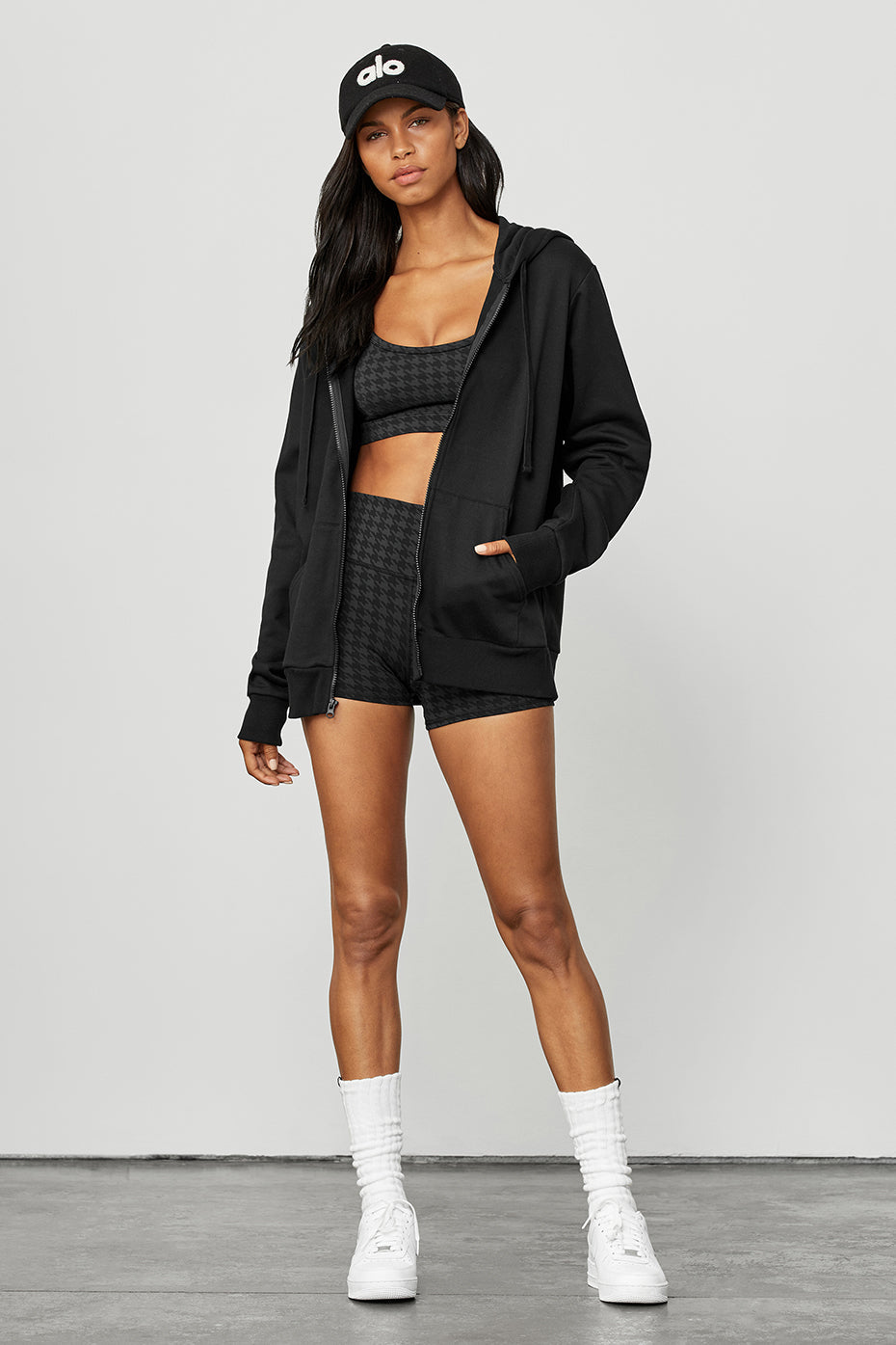 Houndstooth Gratitude Bra - Black