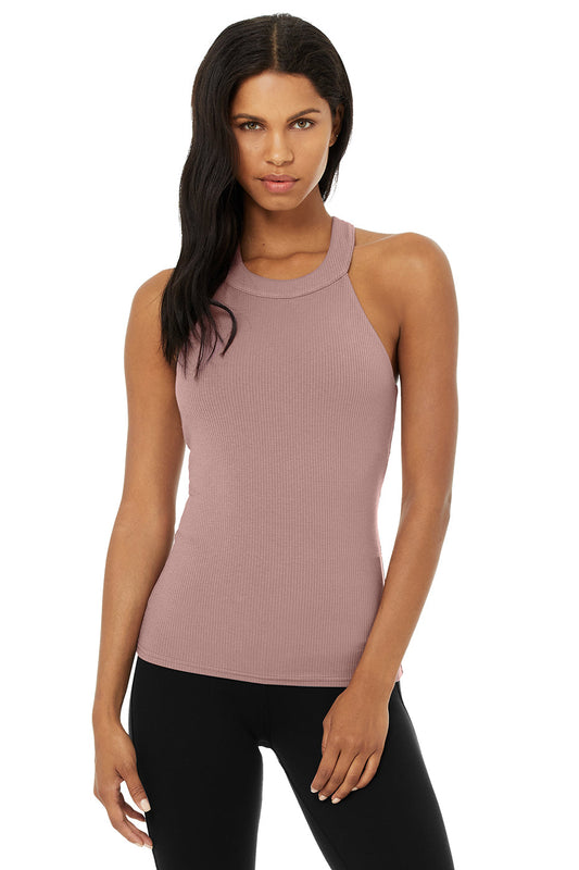 Ribbed Insight Tank - Woodrose