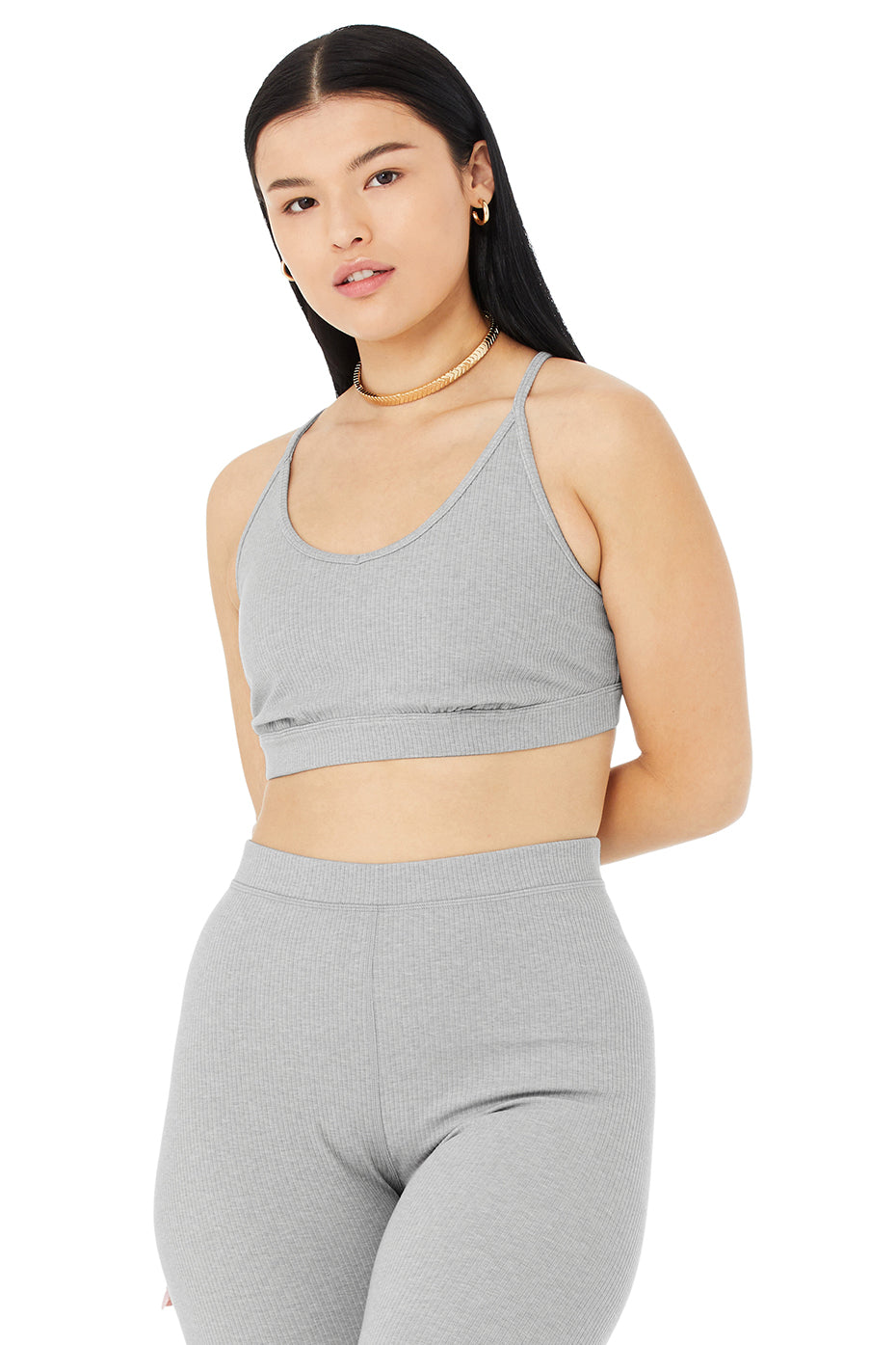 Ribbed Blissful Bra - Dove Grey Heather