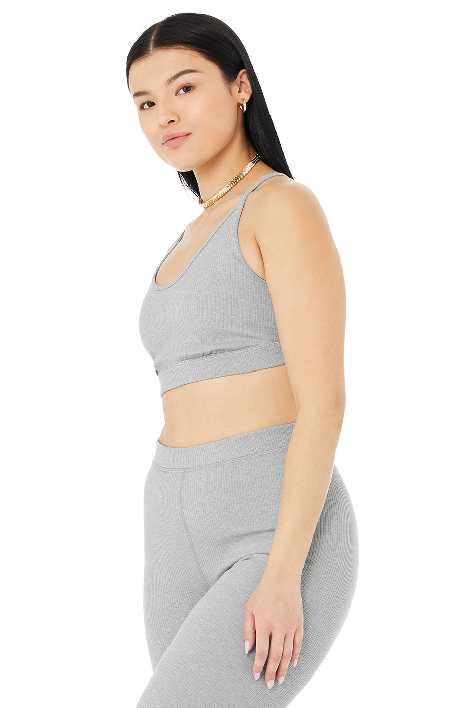 Ribbed Blissful Bra - Dove Grey Heather