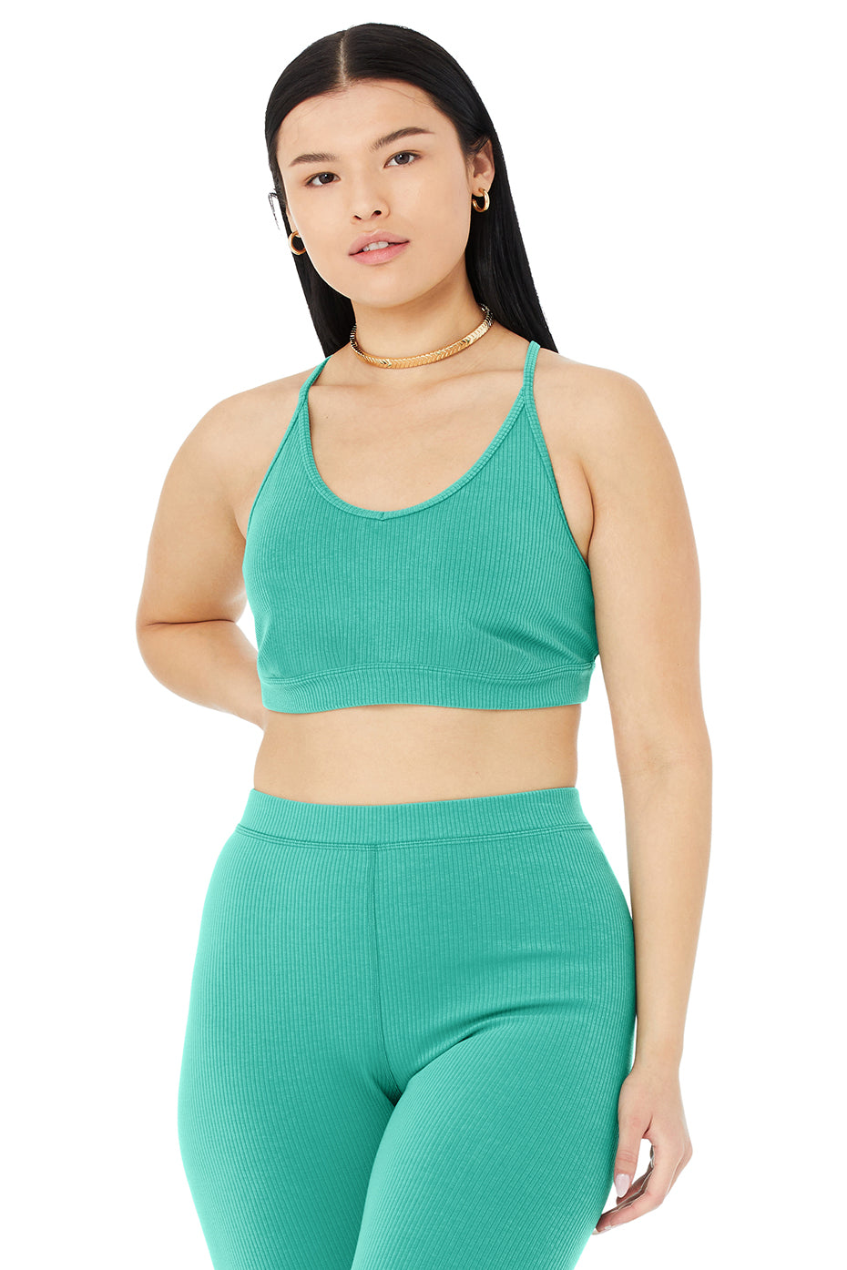 Ribbed Blissful Bra - Ocean Teal