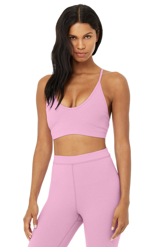 Ribbed Blissful Bra - Pink Lavender