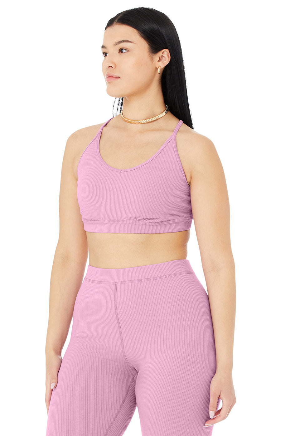 Ribbed Blissful Bra - Pink Lavender