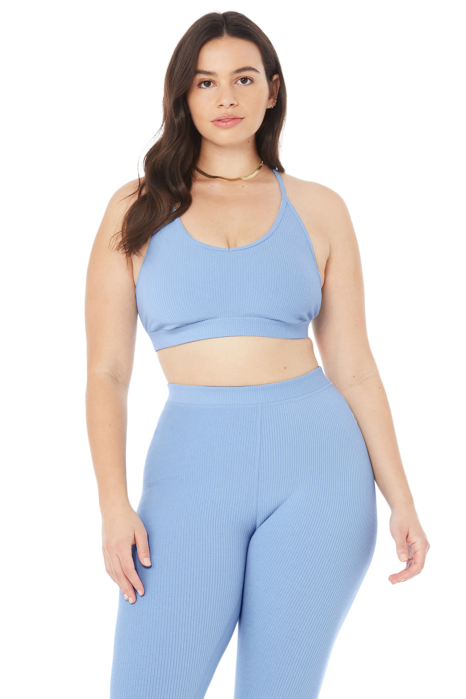 Ribbed Blissful Bra - Blue Skies