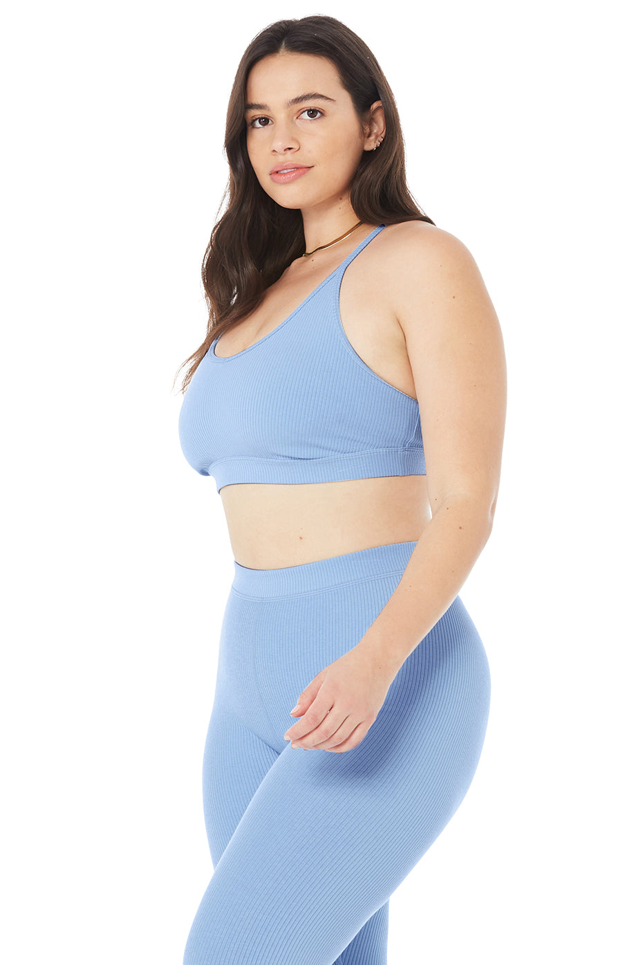 Ribbed Blissful Bra - Blue Skies