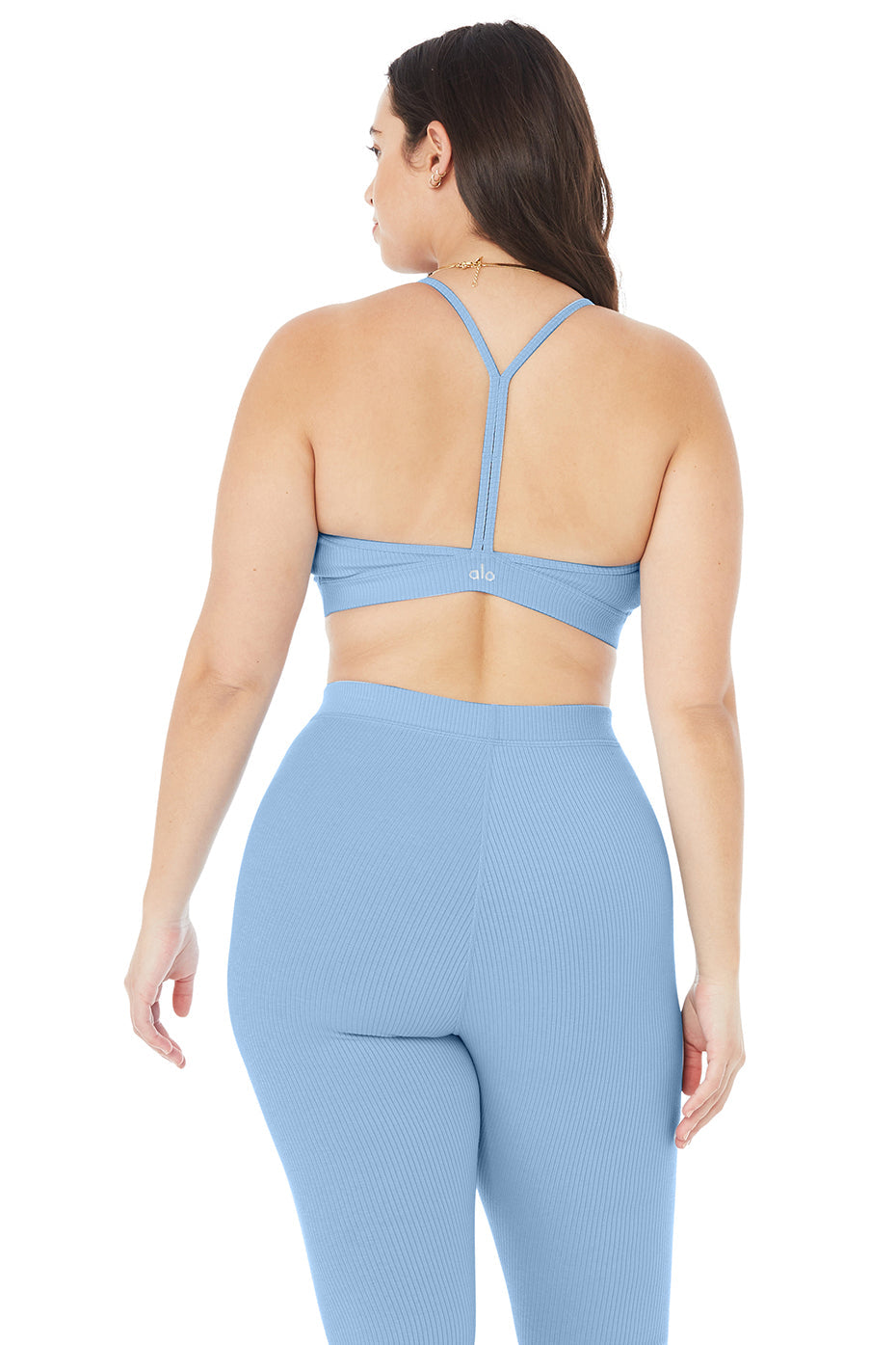 Ribbed Blissful Bra - Blue Skies