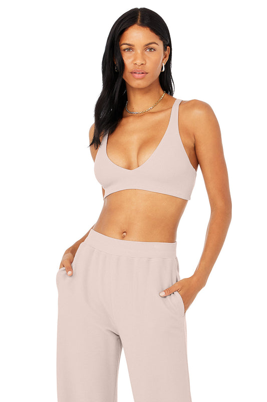 Micro Waffle Pleasant Bra - Dusty Pink
