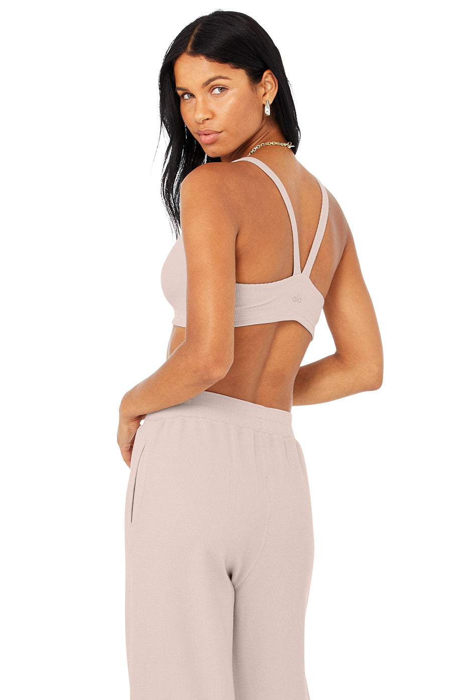 Micro Waffle Pleasant Bra - Dusty Pink