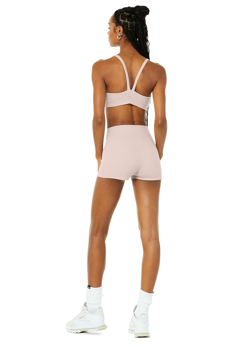 Micro Waffle Pleasant Bra & Micro Waffle Pleasant Boyshort Set - Dusty Pink