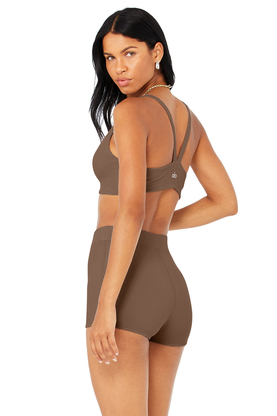 Micro Waffle Pleasant Bra - Hot Cocoa