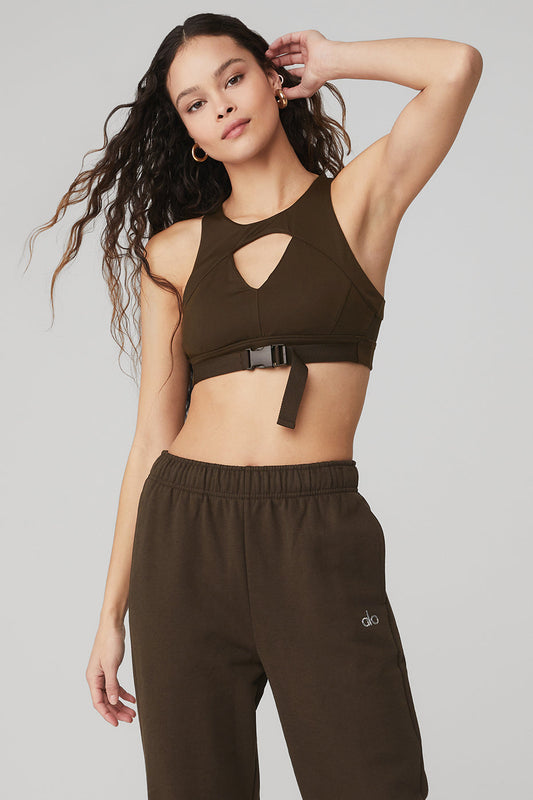Catch The Vibe Bra - Espresso