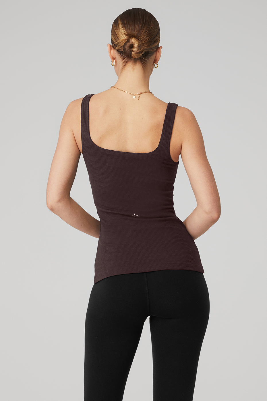 Ribbed Minimalist Tank - Raisin