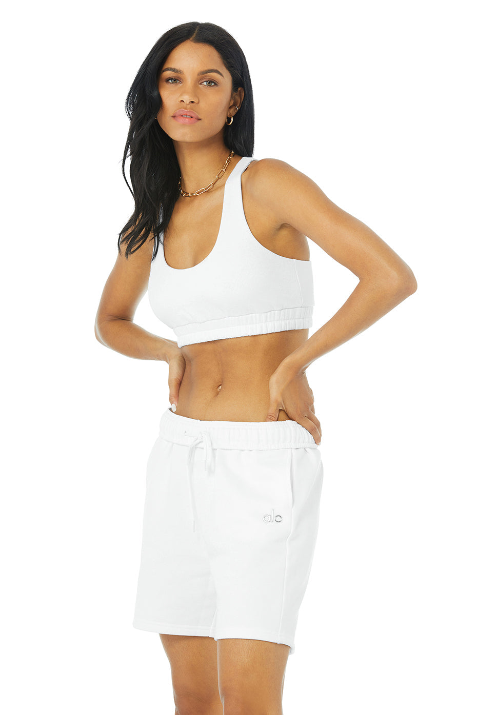 Scoop Neck Sweatshirt Bra & Accolade Sweat Short Set