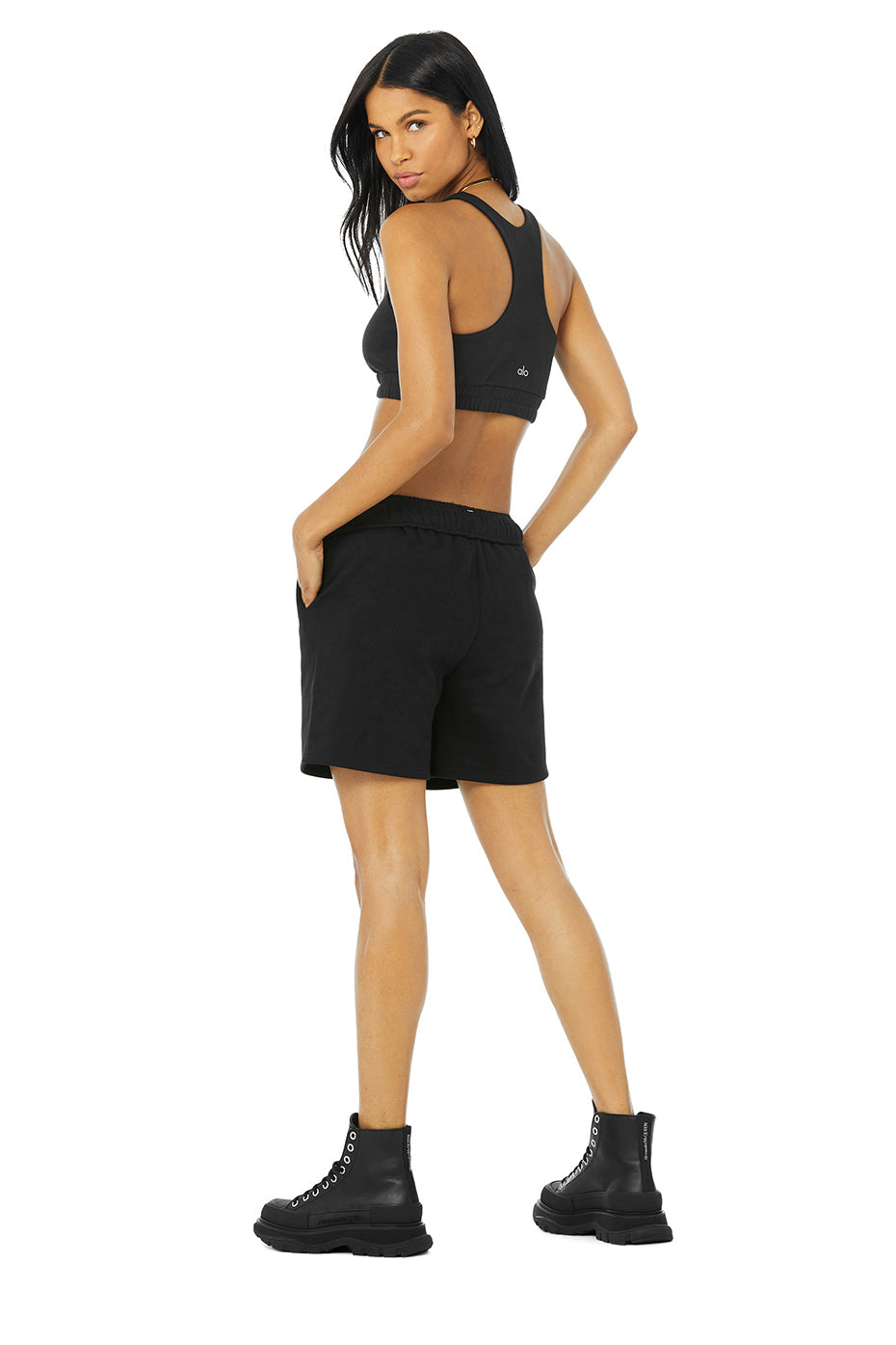 Scoop Neck Sweatshirt Bra & Accolade Sweat Short Set
