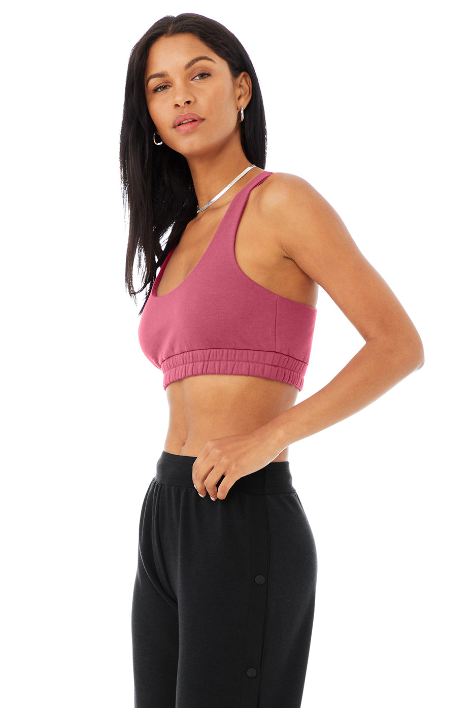 Scoop Neck Sweatshirt Bra - Raspberry Sorbet