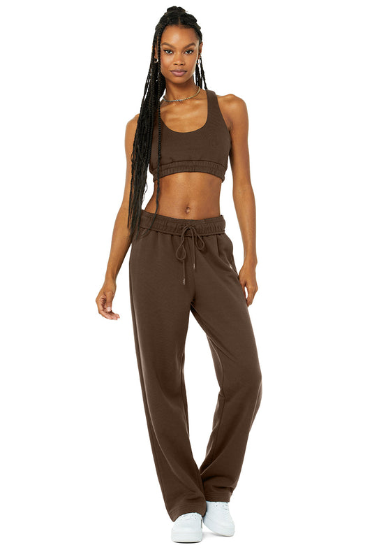 Scoop Neck Sweatshirt Bra & Accolade Straight Leg Sweatpant Set