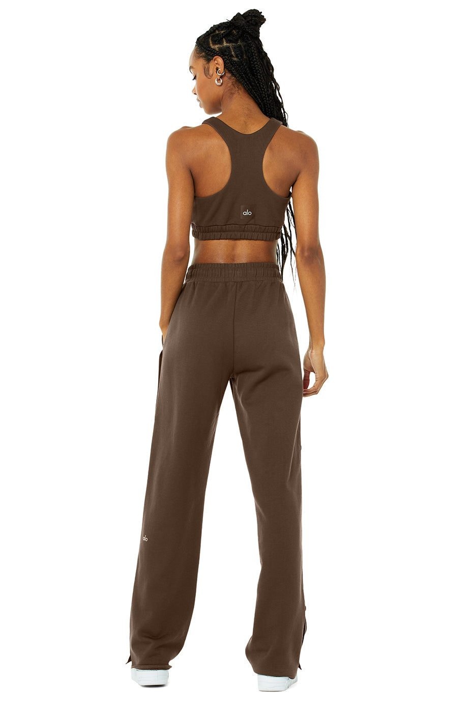 Scoop Neck Sweatshirt Bra & Courtside Tearaway Snap Pant Set