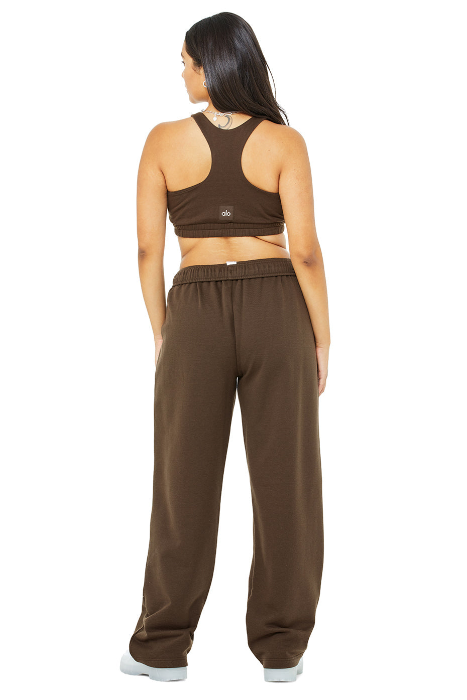 Scoop Neck Sweatshirt Bra & Accolade Straight Leg Sweatpant Set