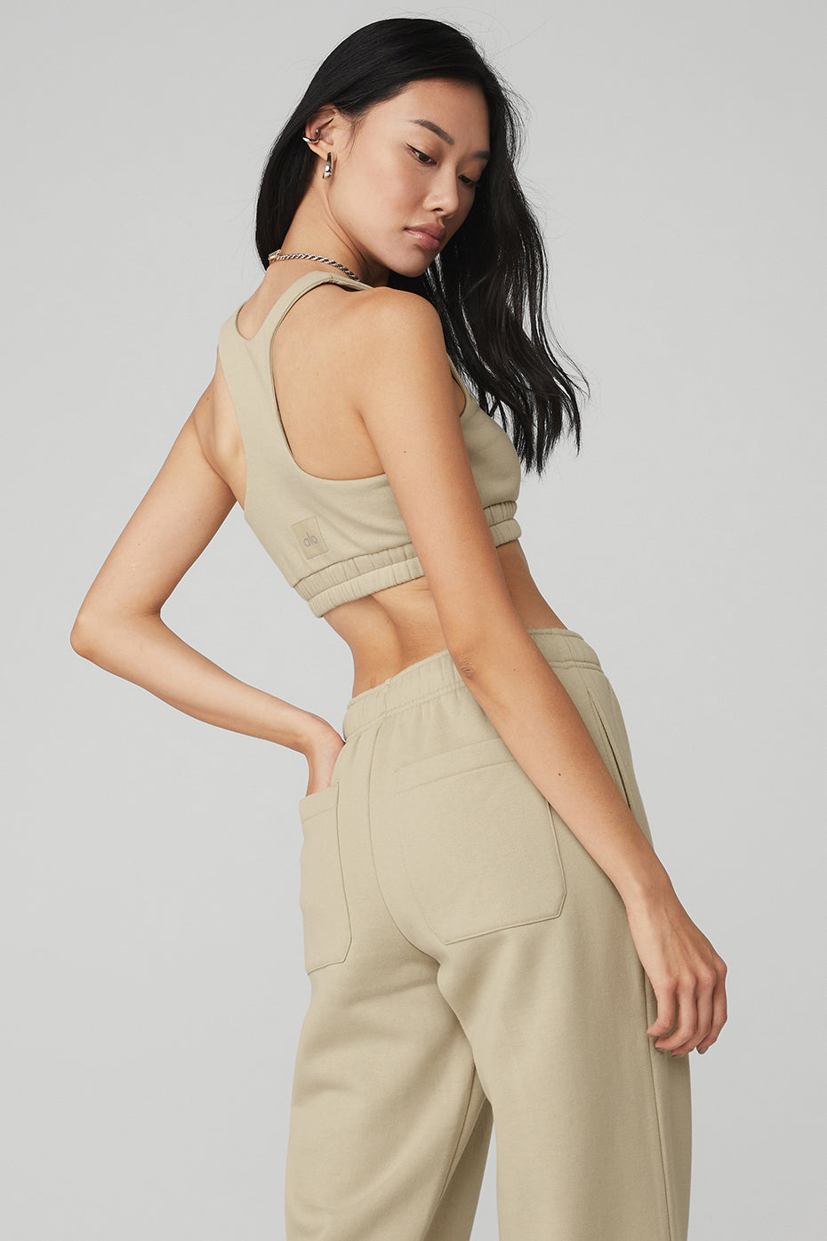Scoop Neck Sweatshirt Bra - California Sand