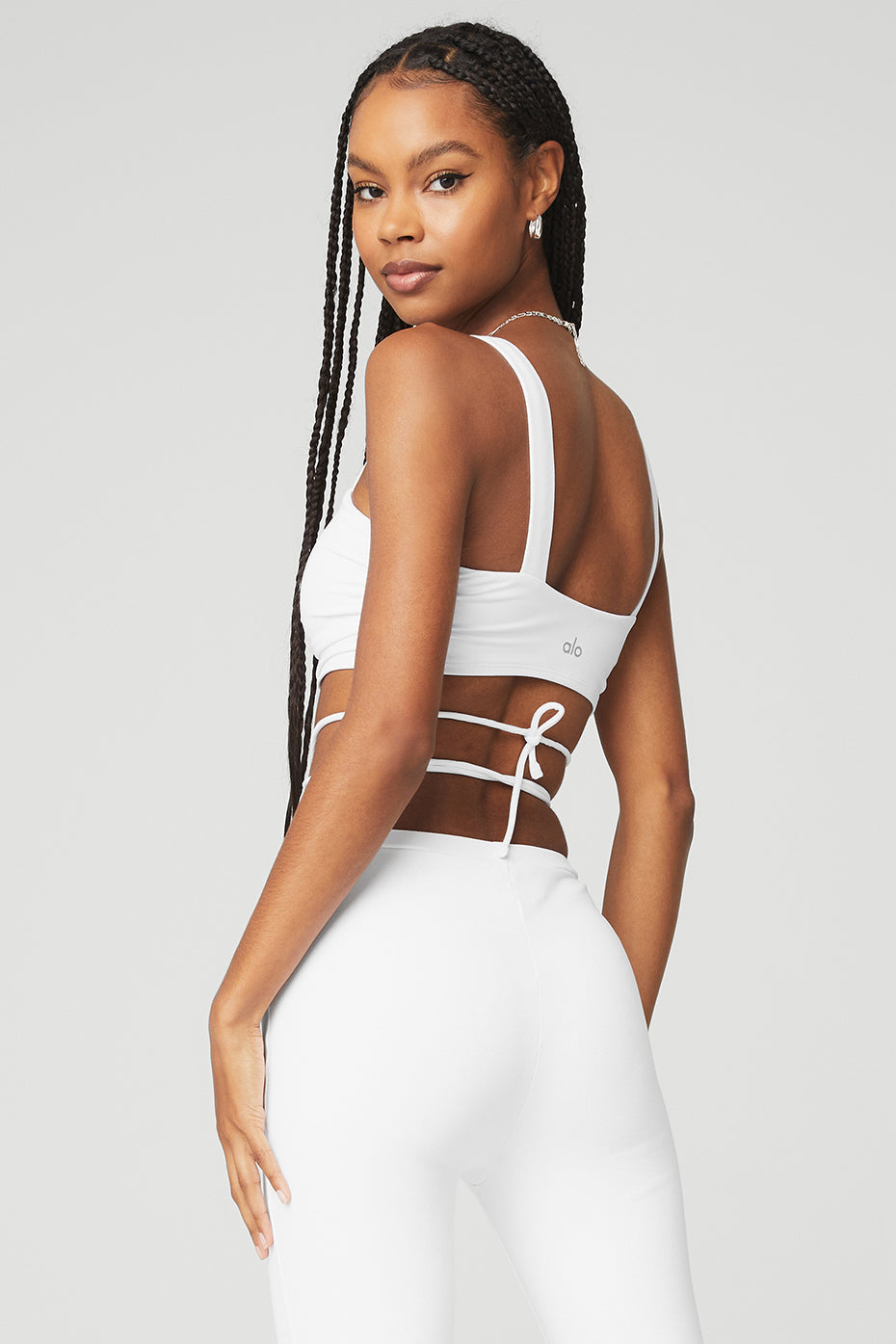 Airbrush Cinch Bra - White