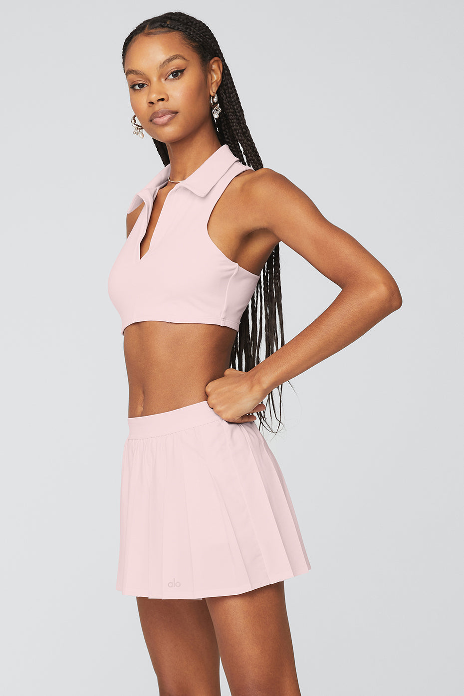 Charmed Collar Bra Tank - Pink Sugar