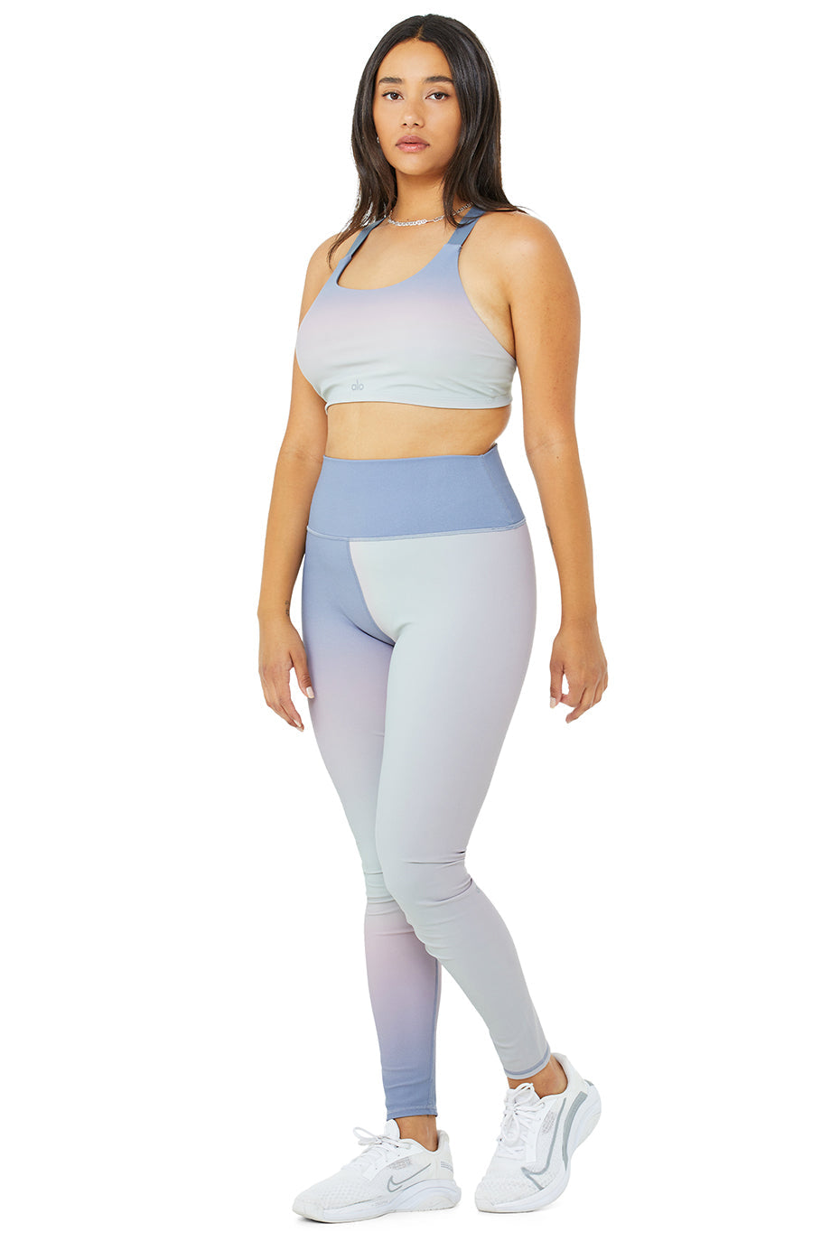 Vapor Gradient Dusk Take Charge Bra & Vapor High-Waist Gradient Dusk Legging Set - Sunrise Sky