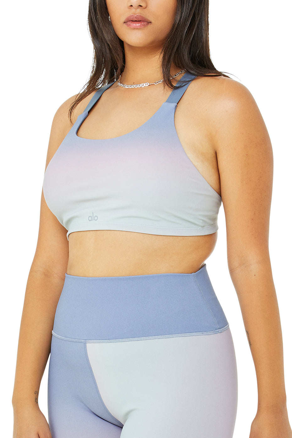 Vapor Gradient Dusk Take Charge Bra & Vapor High-Waist Gradient Dusk Legging Set - Sunrise Sky
