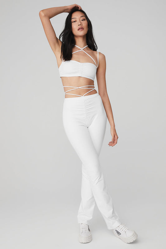 Airbrush Electric Off The Shoulder Bra & Airbrush High-Waist Cinch Flare Legging Set
