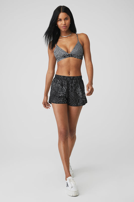Vapor Bandana Splendor Bra & Bandana Stride Short Set - Black