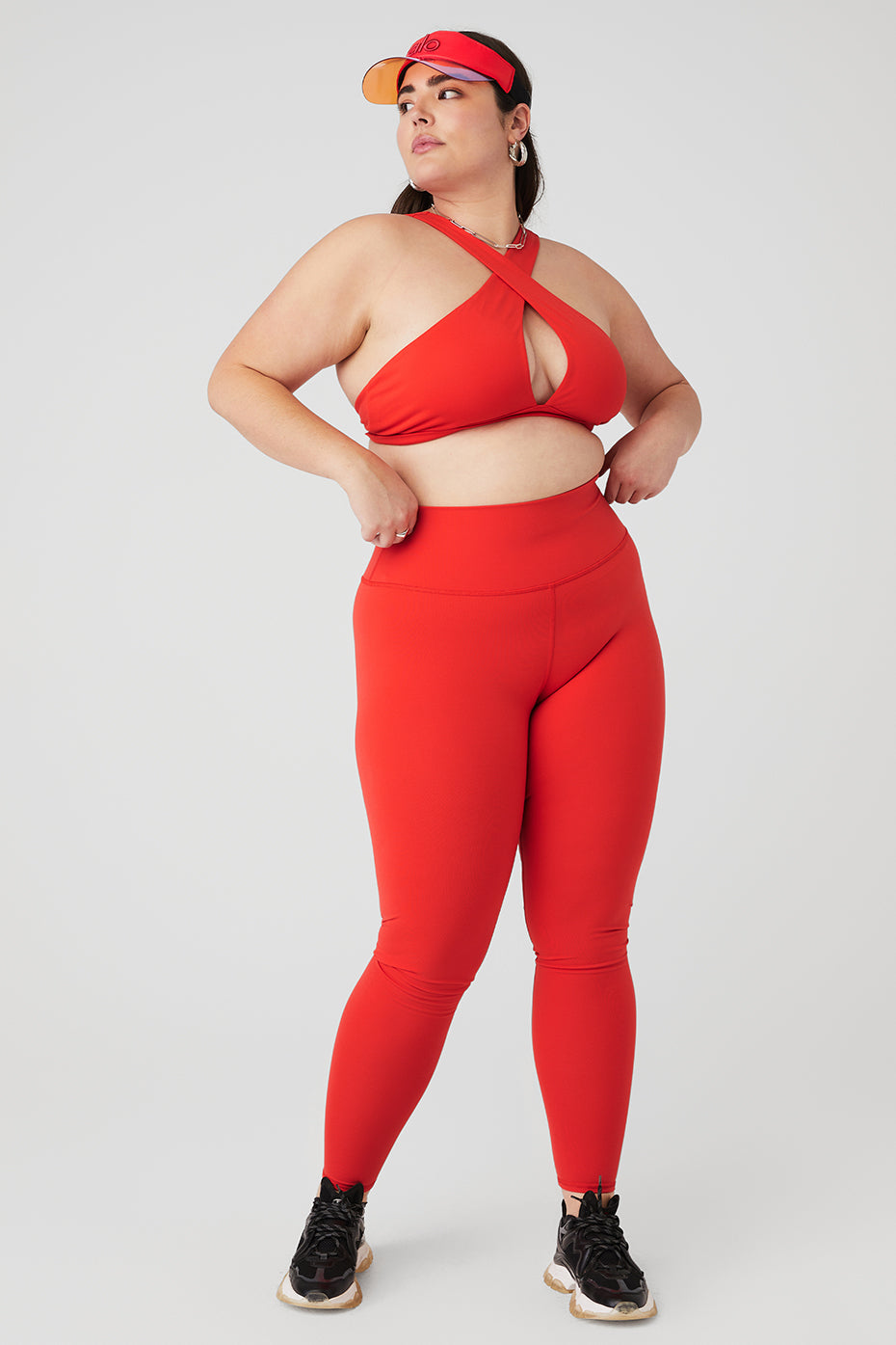 Airbrush Destination Bra & High-Waist Airbrush Legging Set - Red Hot Summer