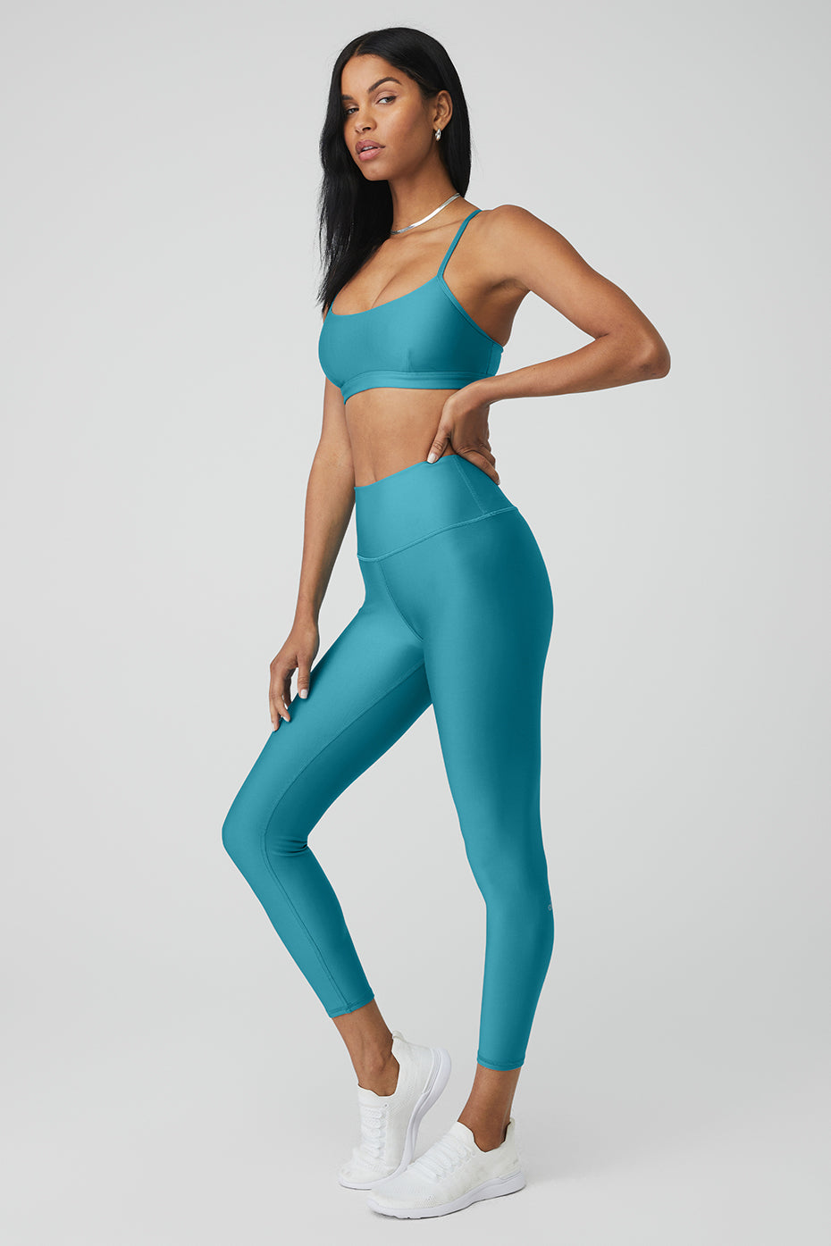 Airlift Intrigue Bra & 7/8 High-Waist Airlift Legging Set - Blue Splash