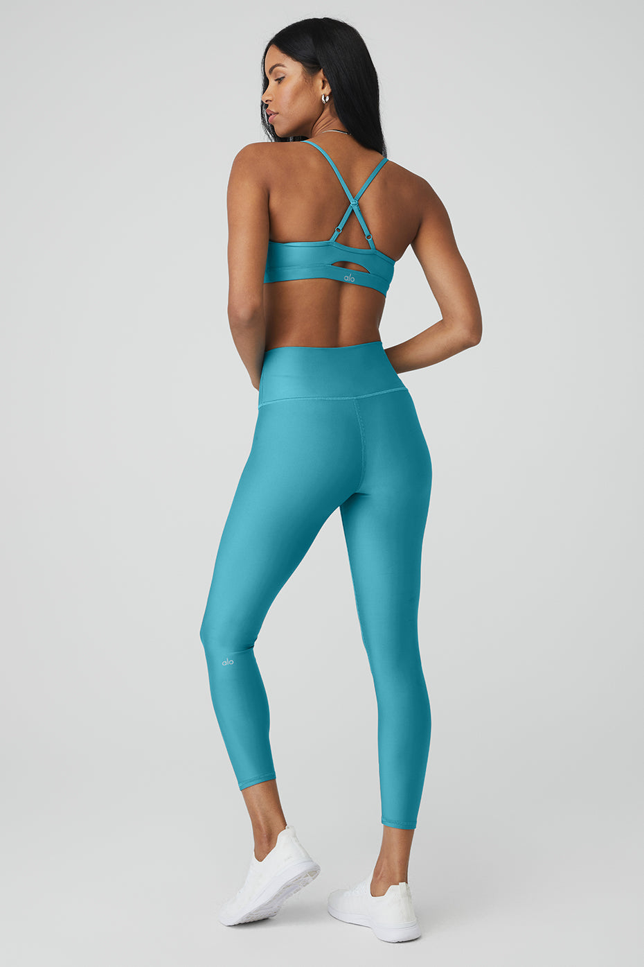 Airlift Intrigue Bra & 7/8 High-Waist Airlift Legging Set - Blue Splash
