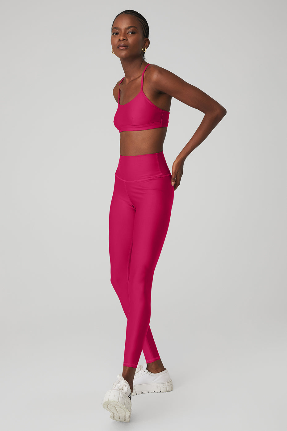 Airlift Intrigue Bra & 7/8 High-Waist Airlift Legging Set - Magenta Crush